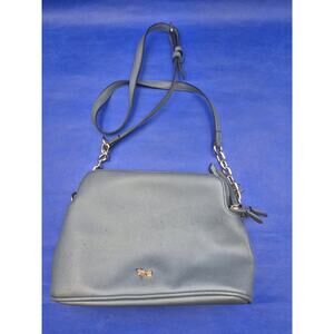 Mathew+Julian Good Old Friends Gray Pebbled Vegan Leather Shoulder Bag 11x7x4